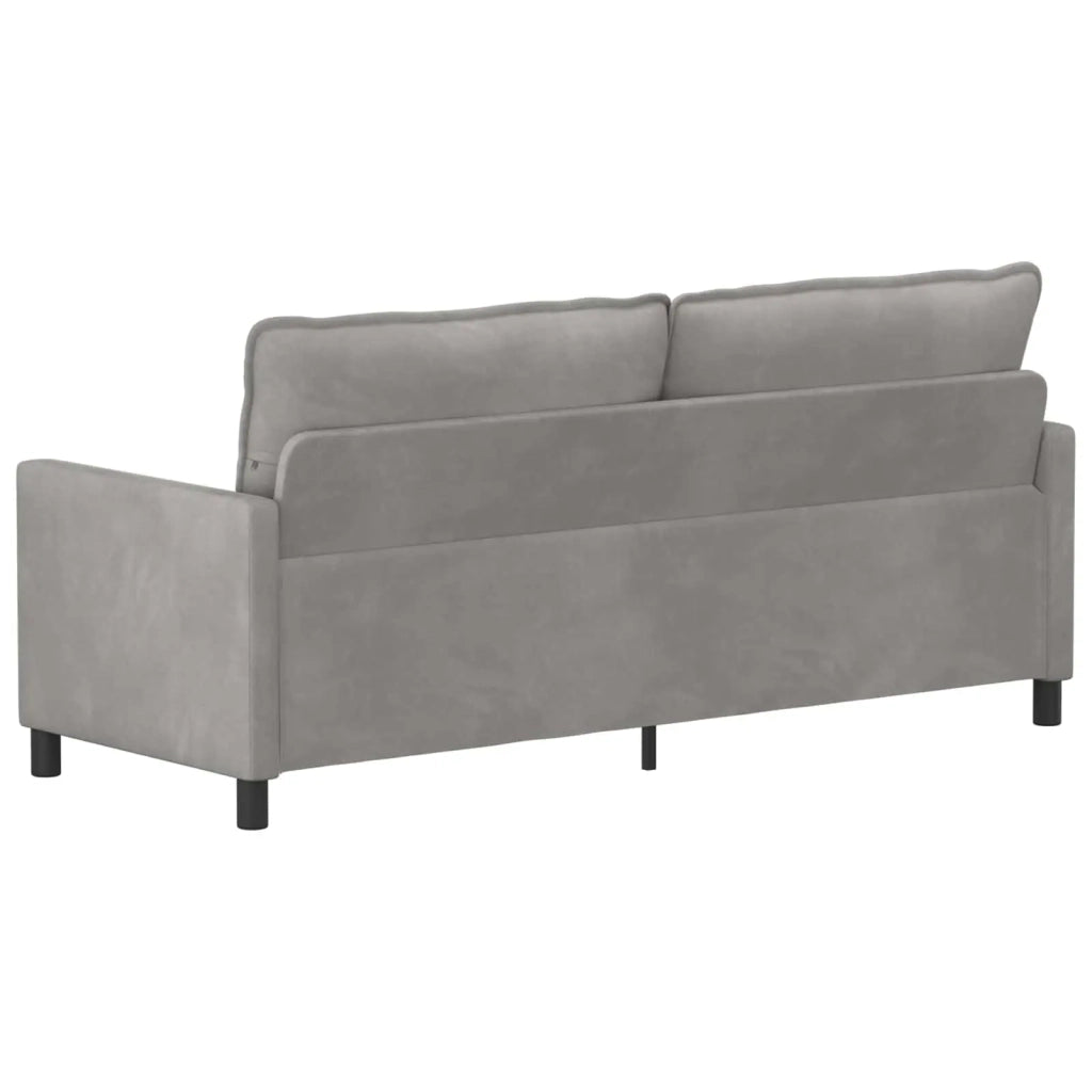 Divano Grigio Chiaro 196 x 81 x 87,5 cm Velluto