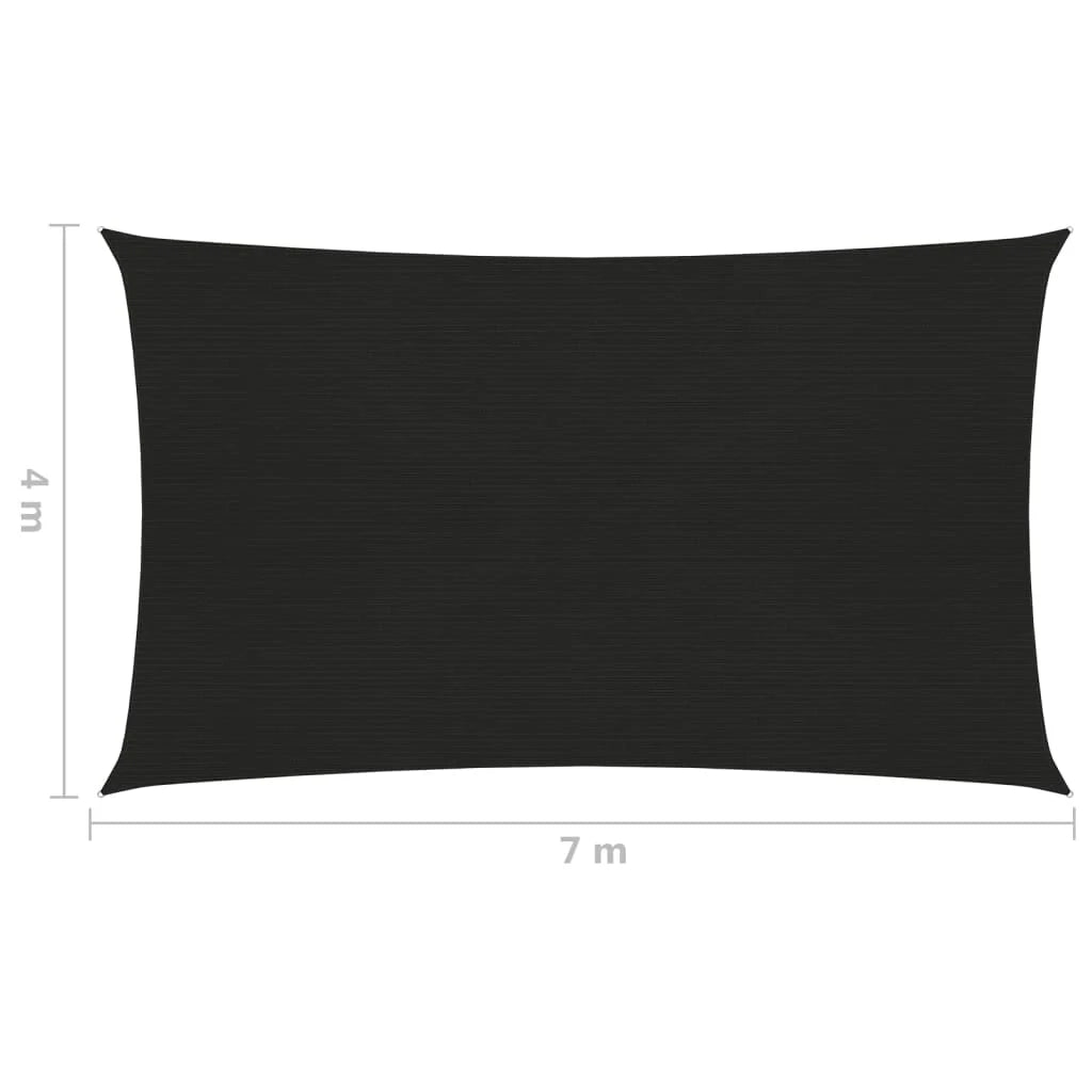 Telo parasole 160 g/m² nero 4 x 7 m HDPE 02_0009217