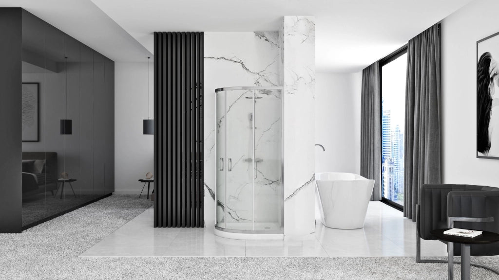 Cabina Doccia Rea Look Chrome 80x80 Senza piatto doccia
