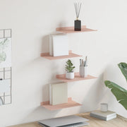 Mensola sospesa 4 pcs Rosa 30 x 18 x 2,5 cm Acciaio