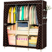 Cabina armadio in tessuto con tasche laterali 158x106x105 cm (Nero)