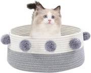 Letto per gatti o piccoli cani pieghevole in cotone lavabile (bianco crema)