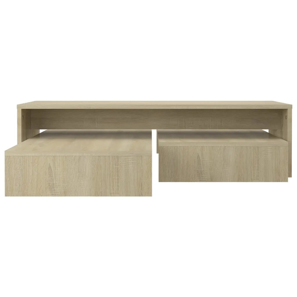 Set Tavolini da salotto | Tavolino da caff¨¨ | Tavolino da Soggiorno Estraibili Rovere Sonoma 100x100x26,5 Multistrato