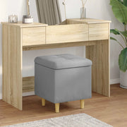 Pouf con Storage Grigio chiaro 40 x 40 x 45 cm Tessuto 876803
