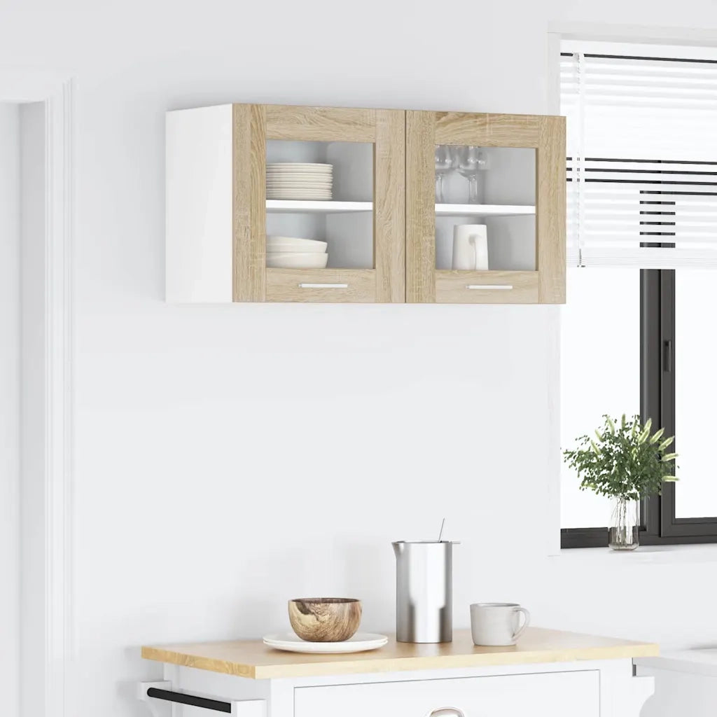 Armadio pensile con porta 2 pcs Rovere Sonoma 40 x 31 x 40 cm 884199