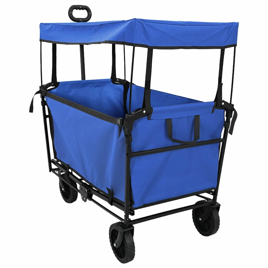 Carrello a Mano Pieghevole Nero 105 x 56,5 x 116 cm