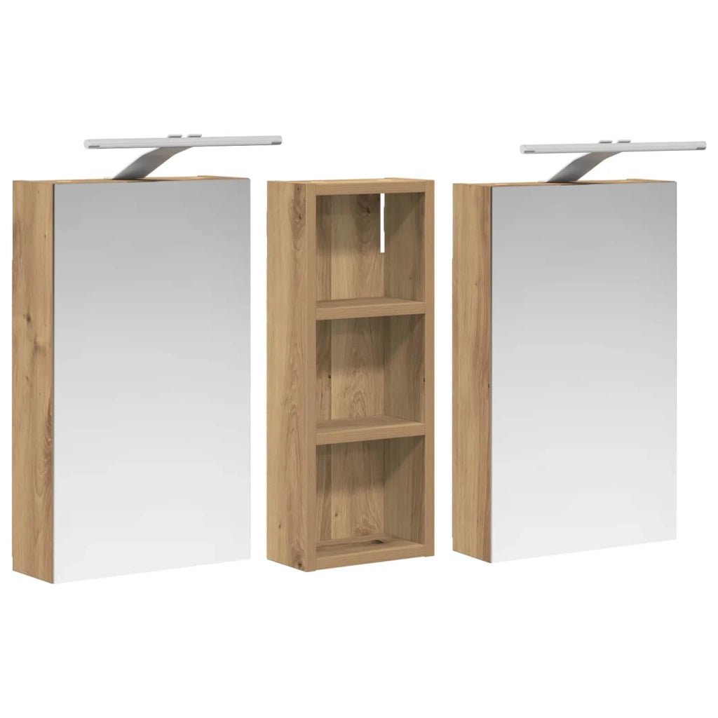 Set di Armadi da Bagno con lo scaffale 3 pcs 80 x 10,5 x 50 cm 3403663