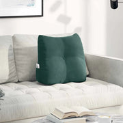 Cuscino per Schiena Verde Scuro 45 x 24 x 50 cm Velluto