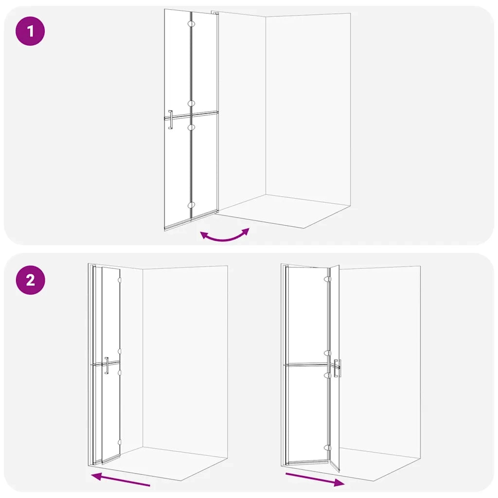Parete doccia walk-in Oro 80 x 6,5 x 190 cm CFW1103601