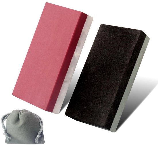 Set a doppio di pietre abrasive in sacchetto, fine/grossa, piccola pietra abrasiva (400#/800#)-(3000-4000#/8000-1000#) [5 x 2,5 x 1 cm]