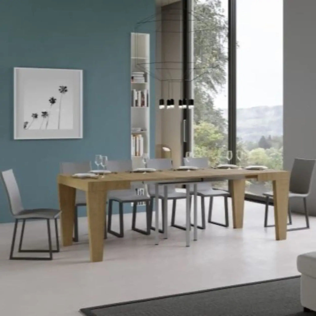 Tavolo allungabile 90/246x90 cm Spimbo colore quercia natura