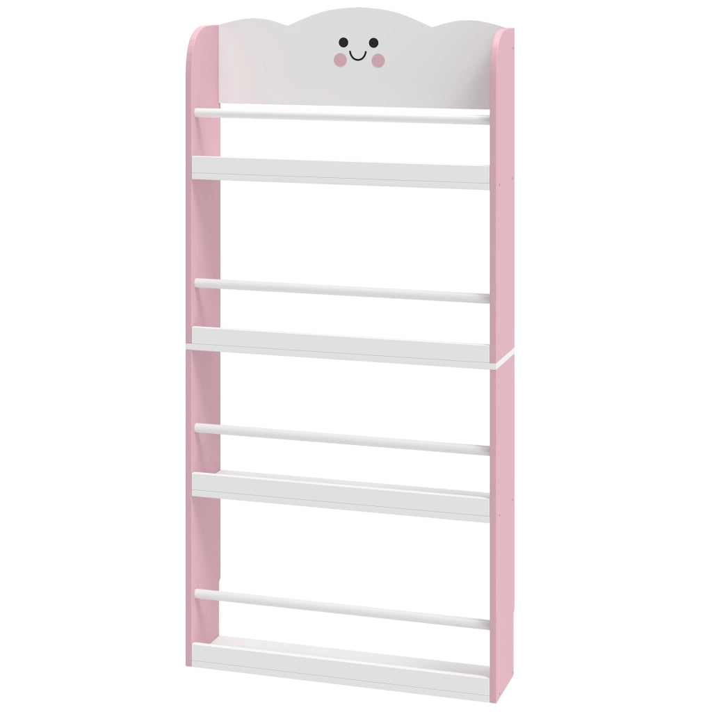 Libreria per bambini 4 livelli ¨C zephmum ¨C rosa 80x24x