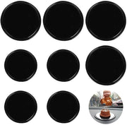 8 pezzi di adesivi nano-gel, doppia aderenza, per dashboard e cellulare, 8 cm e 5 cm, nero