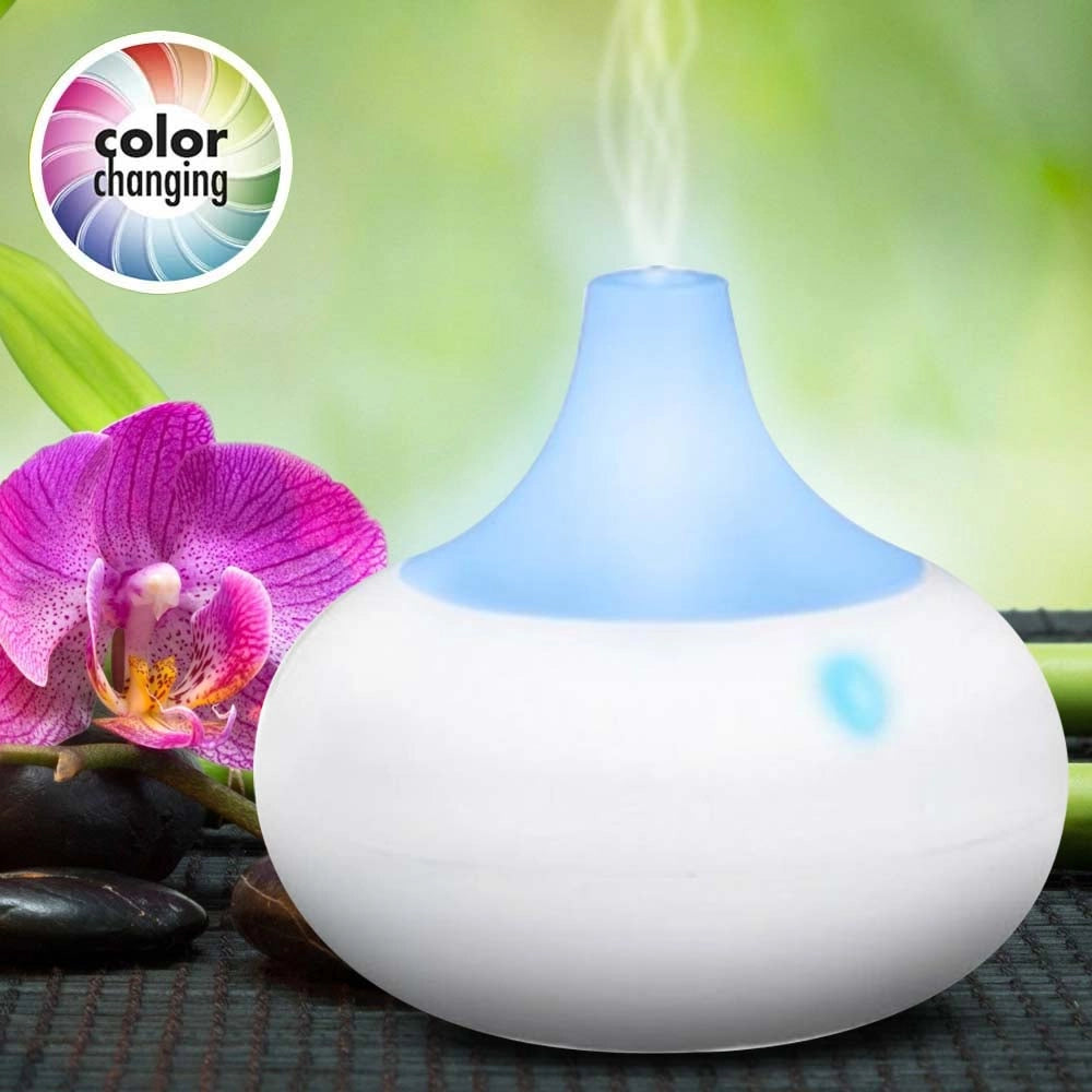 Diffusore Aromi USB Luce LED 8 Colori Aromaterapia Olio Profumato 140ml Bianco