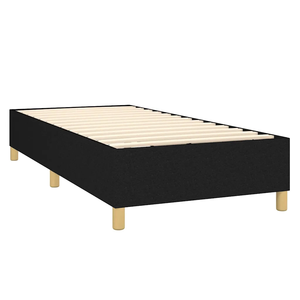Letto a Molle con Materasso e LED-Struttura Letto con Materasso Nero 80x200 cm in Tessuto 424645