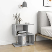 Comodini 2pz-Set di 2 Tavolino da notte Grigio Cemento 50x30x51,5 cm in Legno Multistrato