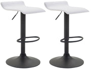 Set 2 Sgabelli Bar Dyn V2 In Similpelle bianco,nero
