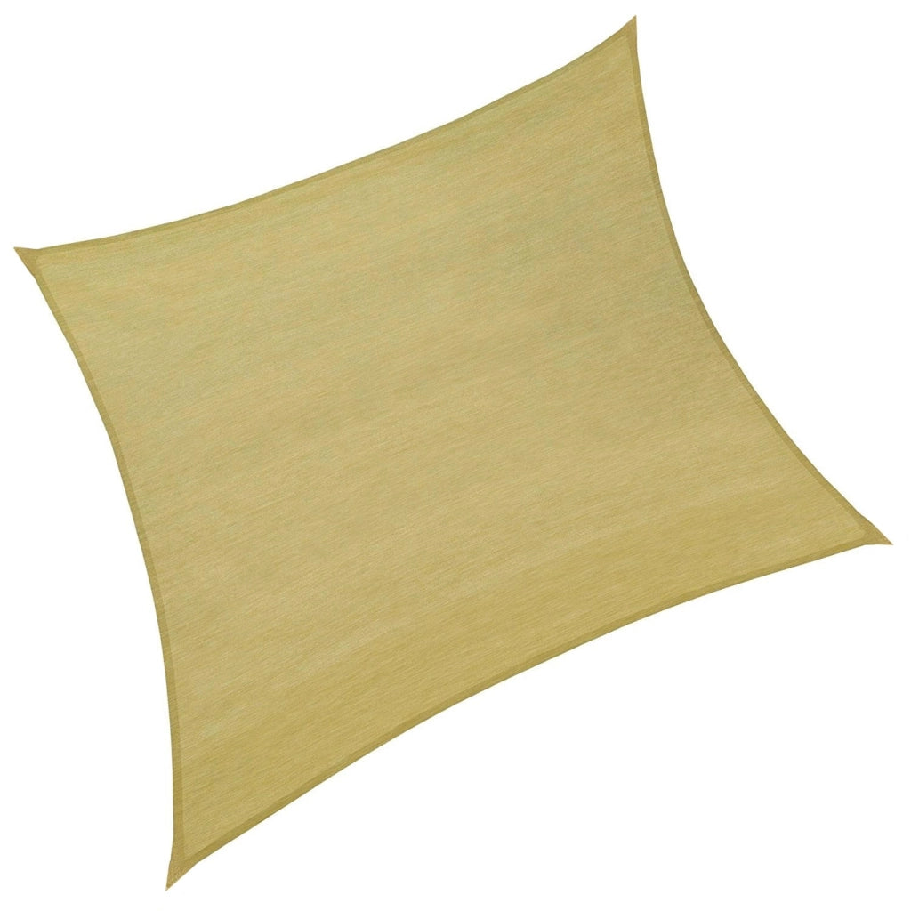 Tenda a Vela Ombreggiante Quadrata 500x500 cm in Poliestere 180 Gr/Mq Bauer Ecrù