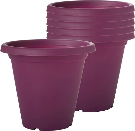 Piatto per piante in plastica 6 x 19 cm Pianta all'aperto o all'interno con fori di drenaggio Piatto leggero e impermeabile per fiori e piante Ideale per giardino, terrazza e patio