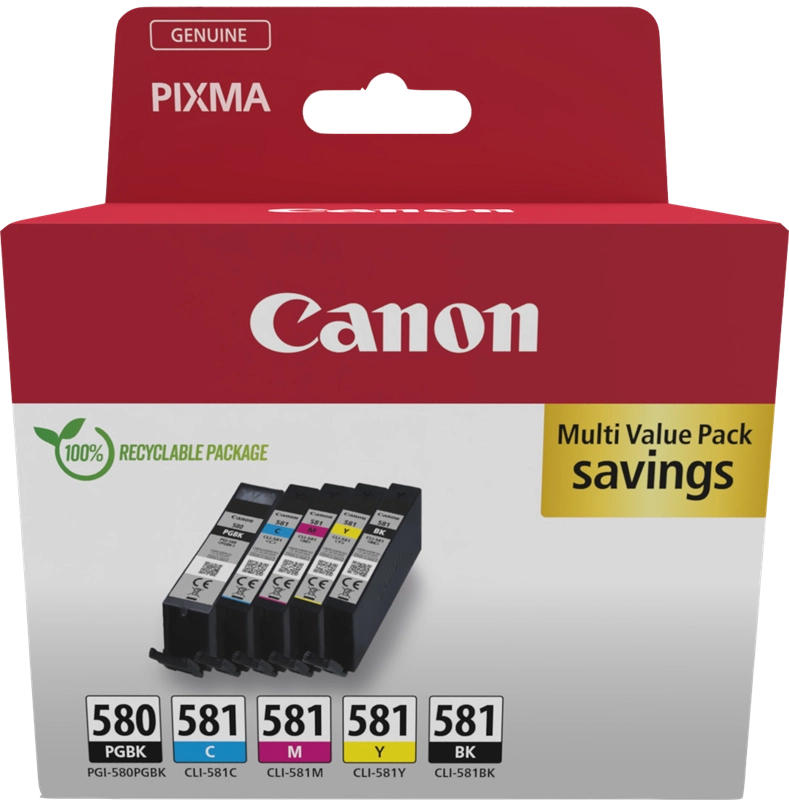 Canon 2078C007 cartuccia d'inchiostro 5 pz Originale Nero, Blu, Ciano, Magenta, Giallo