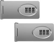 Sistema di Sicurezza 3-cifre Combinazione - Apertura Senza Chiave - Base in Acciaio Inossidabile - 2-Pack - 1000 Combinazioni Uniche - Slot di Sicurezza