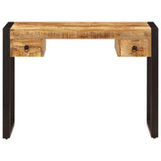 Scrivania per computer con 2 cassetti 110 cm legno massello di mango 0502080