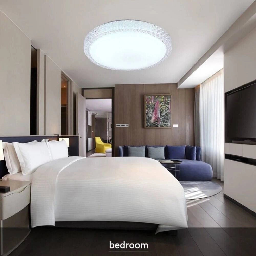 Trade Shop - Plafoniera Lampadario Da Soffitto Luce Led 3 Tonalità Di Luce Dimmerabile C24-3c -