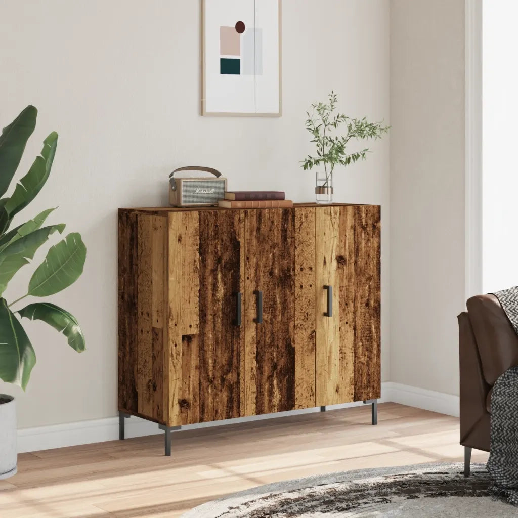 vidaXL Credenza Legno Antico 90x34x80 cm in Legno Multistrato