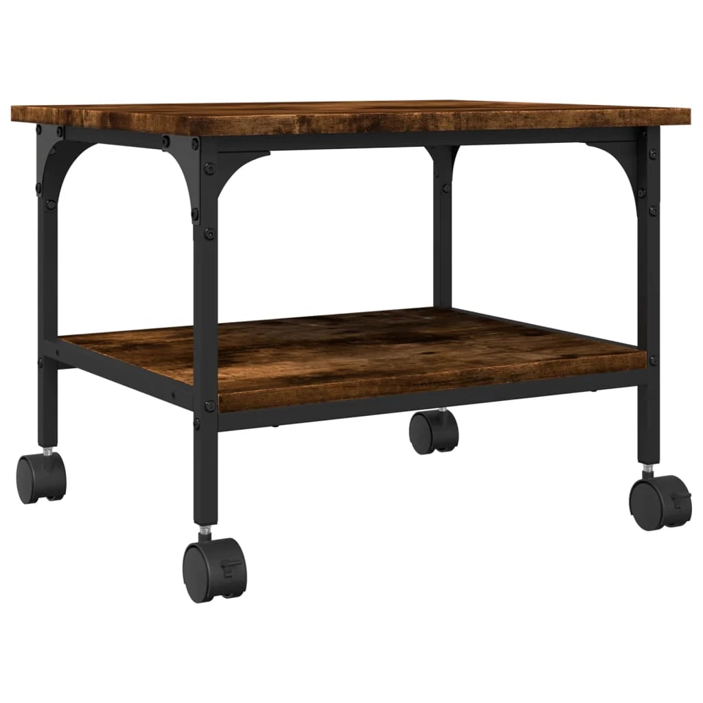 Supporto per stampante scrivania/ufficio a 2 ripiani 50 x 40 x 38 cm marrone 02_0044790