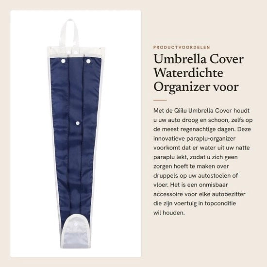Organizzatore per ombrelli - Impermeabile - Ripiegabile - Polyester - 74 x 18 cm - Protezione contro la penetrazione d'acqua