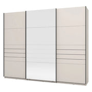 Armadio Camera da Letto Tures, Guardaroba Grande Appendiabiti, 267x217h cm Bianco Crema