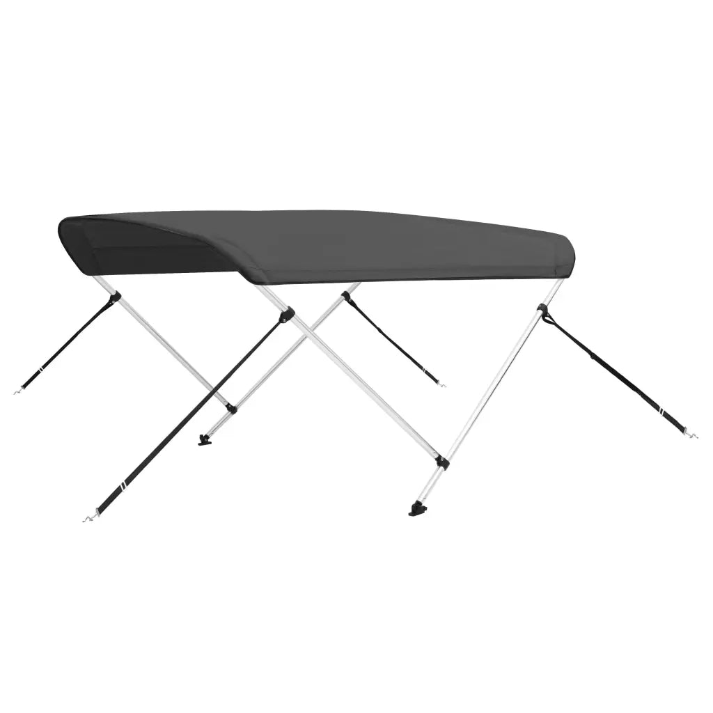 Bimini di Prua con Tendalino a 2 Archi Antracite 150x120x110 cm 93129