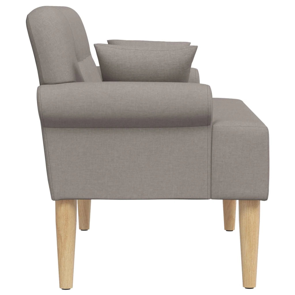 Loveseat con bottoni imbottiti Tortora 120 x 65 x 79 cm Tessuto 42041815