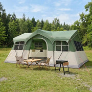 Tenda Familiare Verde 487 x 340 x 216 cm Poliestere e Acciaio 42028673