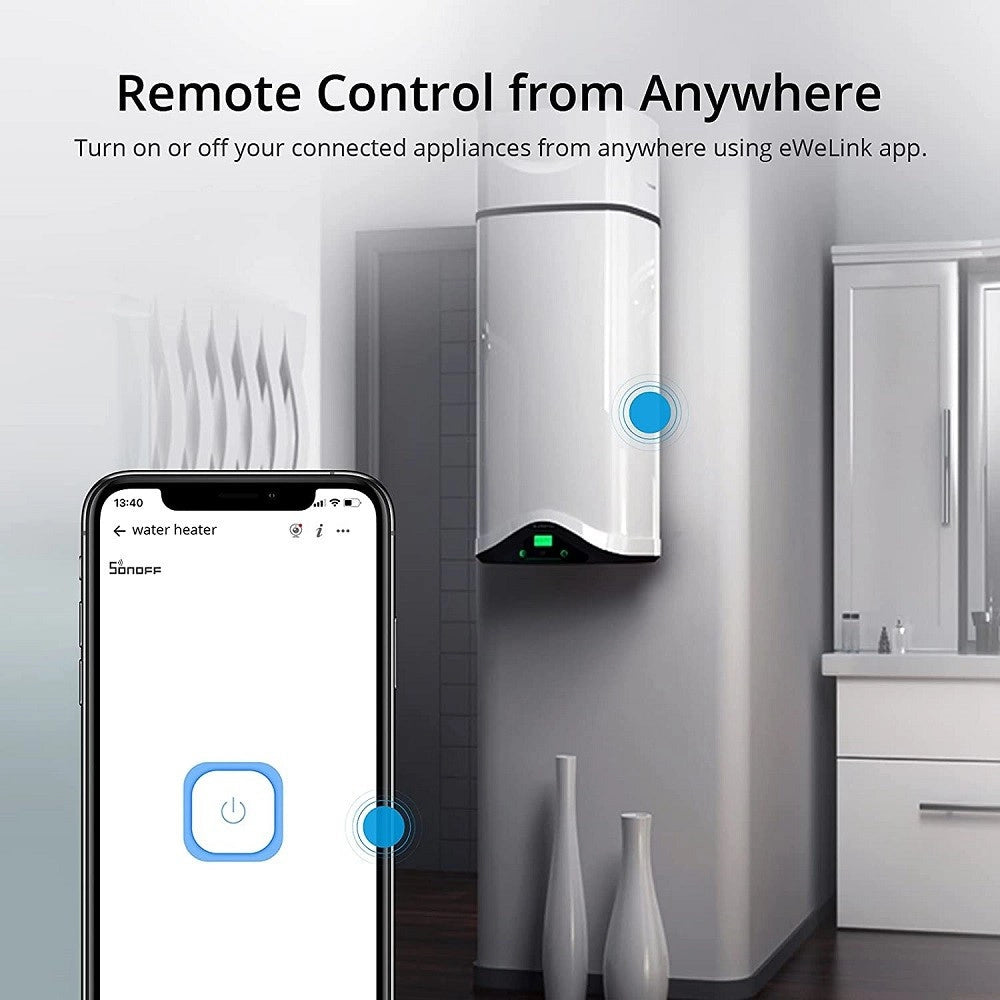 Trade Shop - Presa Elettrica Intelligente Smart Wireless Interruttore Alexa Sonoff S26r2tpl -