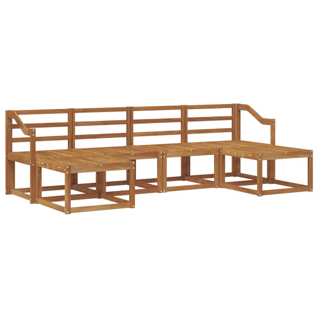 Set di divani da esterno 6 pcs Naturale Legno multistrato