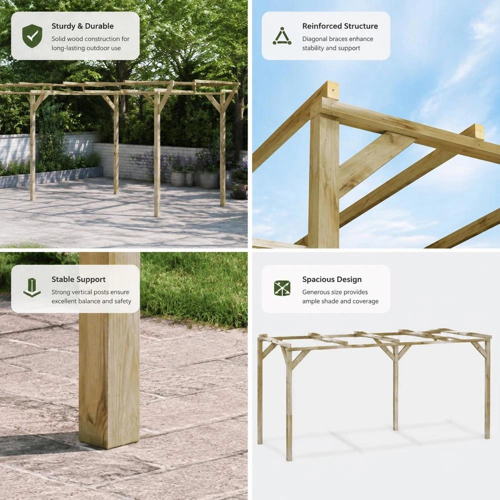 Terrace Pergola 2x4x2.2 M Wood
