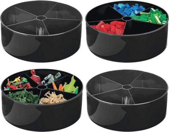 Piatto Rotativo per Accessori e Giochi per Bambini - Rotondo e Girevole con 5 Compartimenti - Organizzatore Pratico