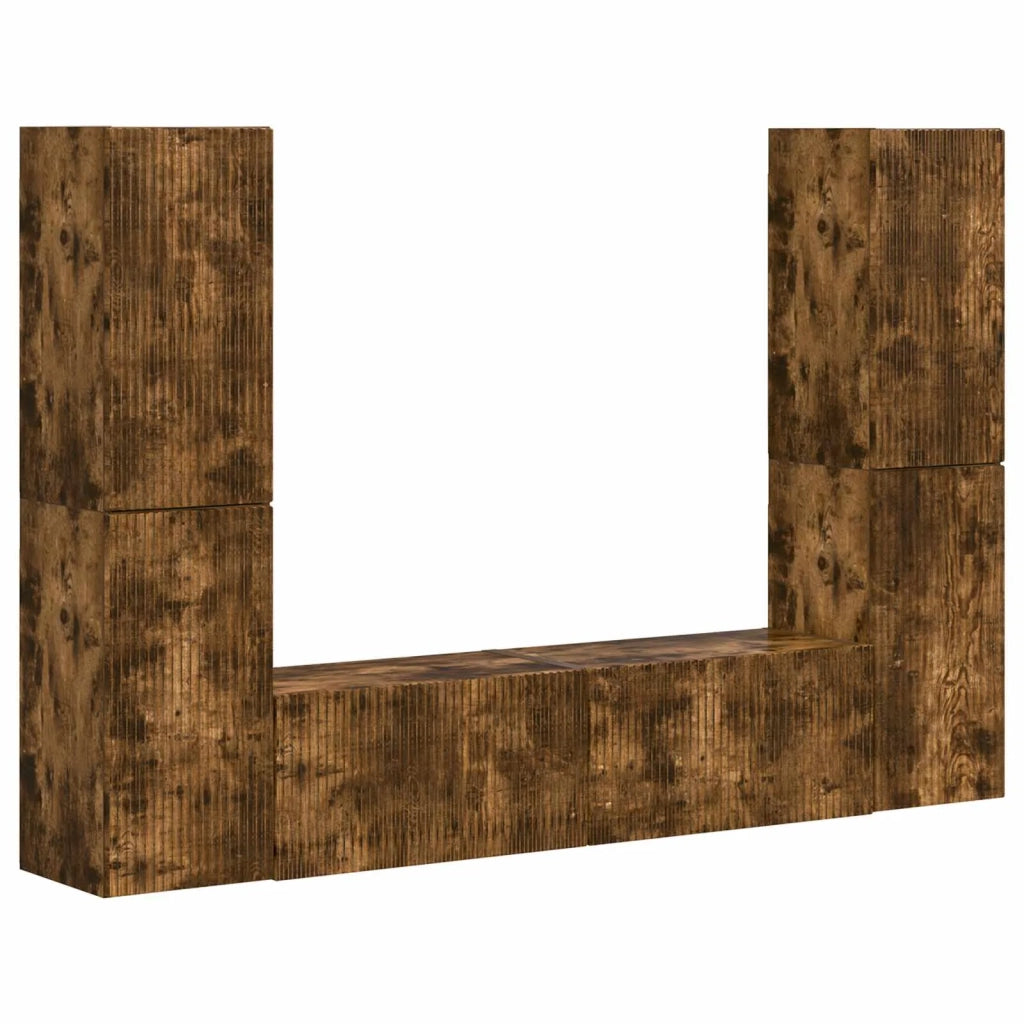 Set mobile TV 6 pcs Rovere fumé Legno multistrato