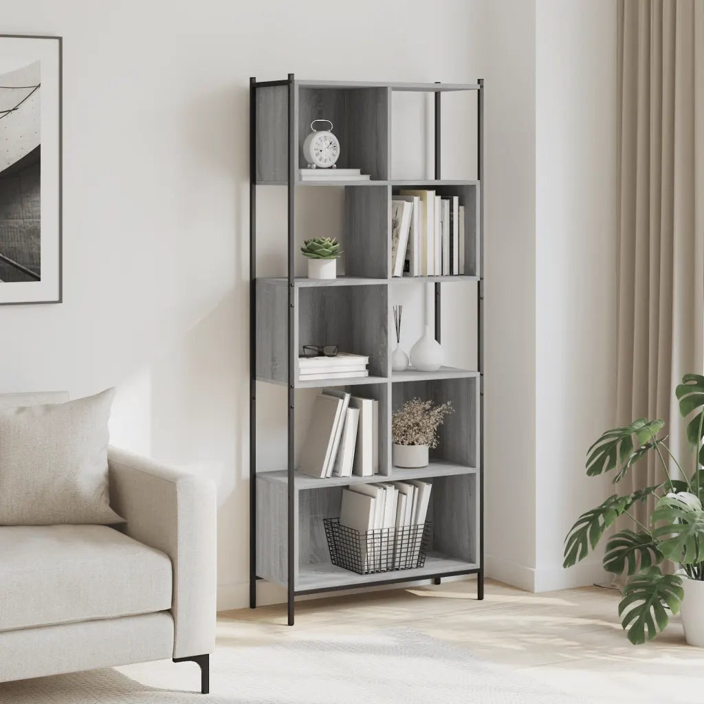 Libreria Grigio Sonoma 72x28x172 cm in Legno Multistrato 3213655