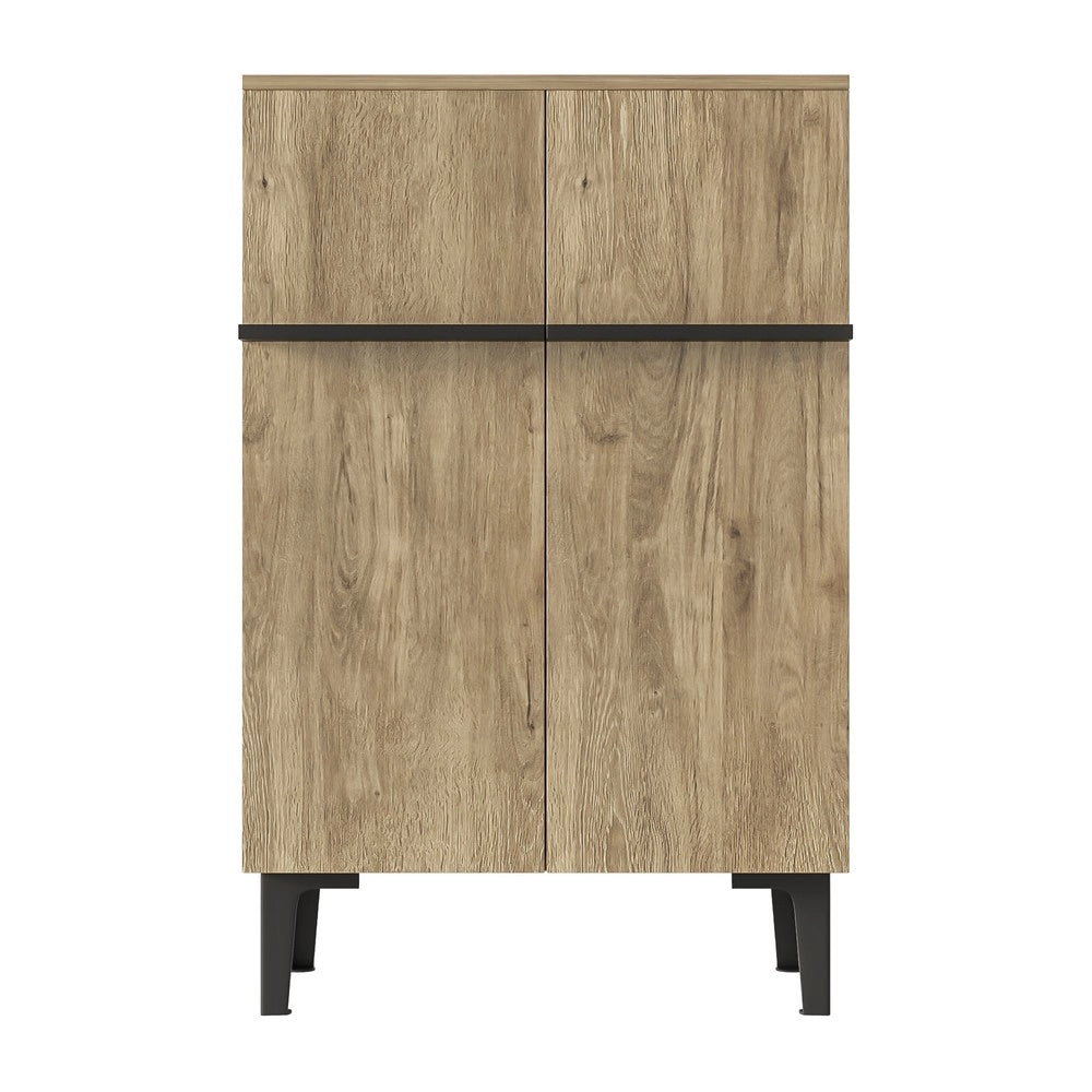 Scarpiera con Ante e Ripiani Regolabili ¨C MINIMAL ¨C Bianca, Salvaspazio, 95x60x34,5 cm