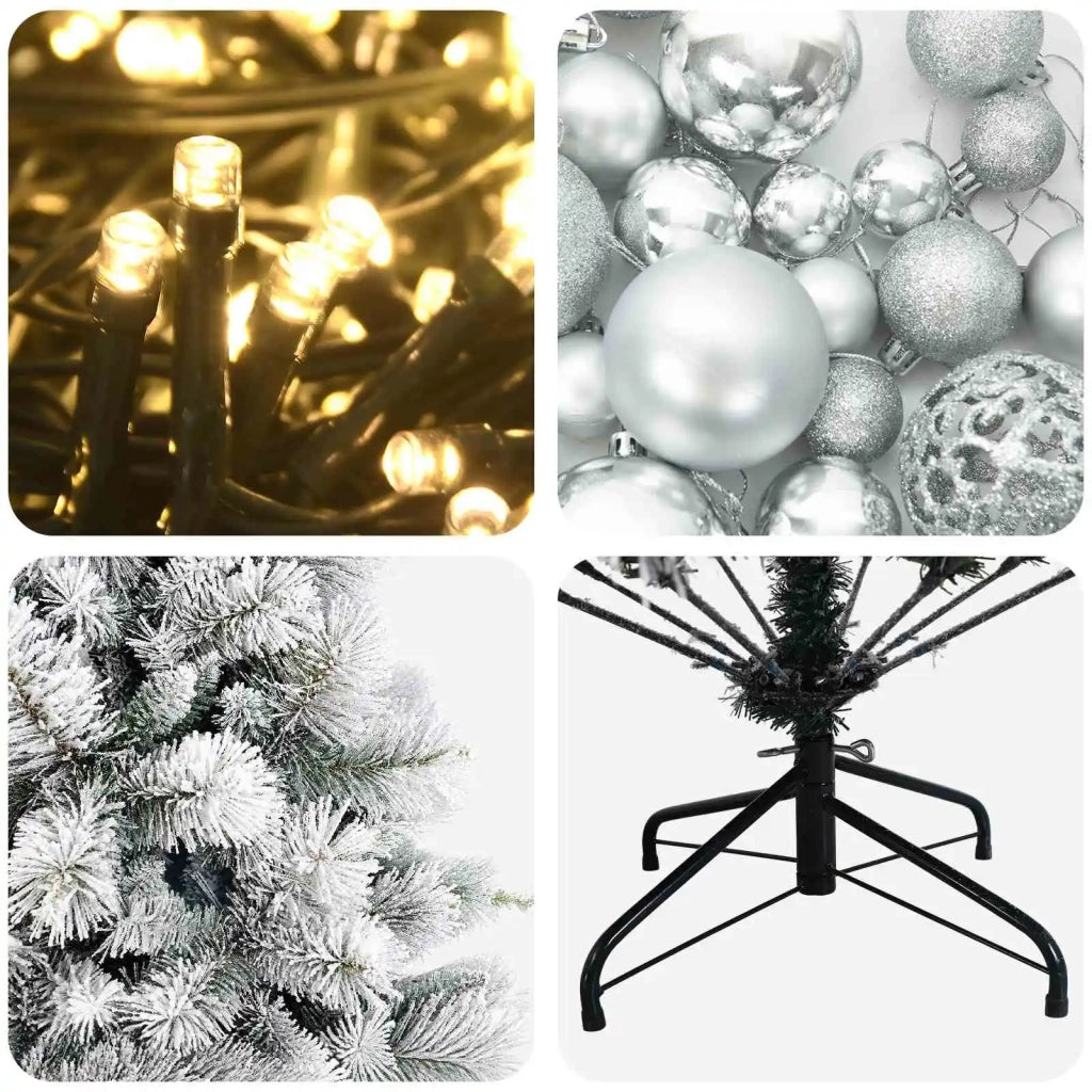 Albero di Natale artificiale con palline 240 cm 300 LED 3466931