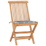 Set da Pranzo Giardino Pieghevole 3 pz Cuscino Massello di Teak 3063212