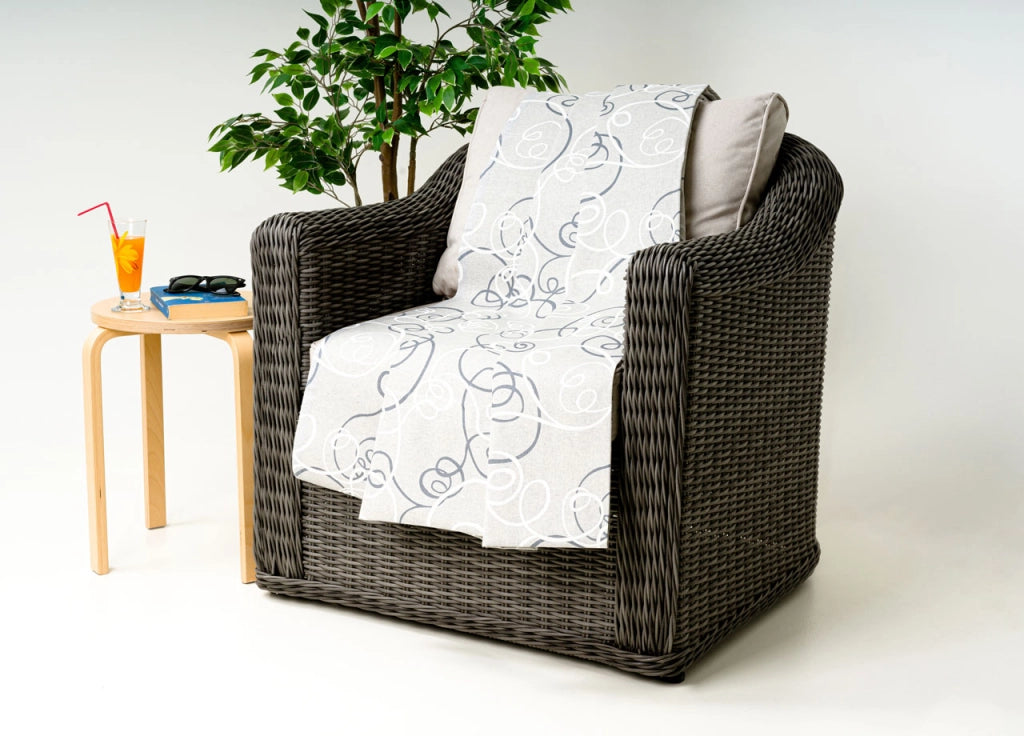 Telo Arredo Granfoulard Copritutto Cotone Made Italy Vari Disegni Arredatutto Copriletto Multiuso - 1 Piazza - Penelope Grigio