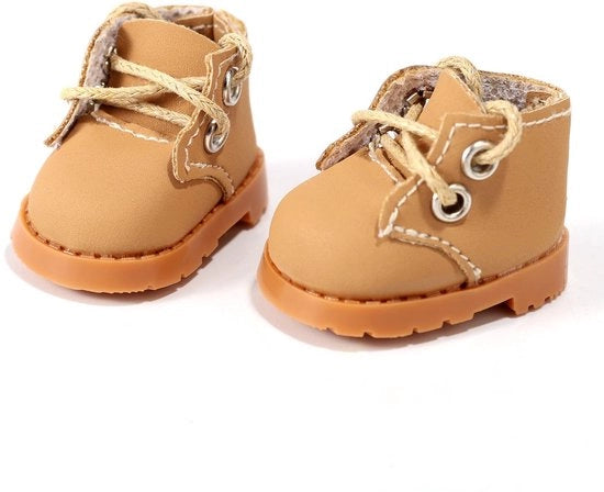 Calzature per bambole Gialle - Pelle PU - 5x2,3 cm - 1 Paio - Cinture adattabili - Accessori per bambole - Accessori per giocattoli