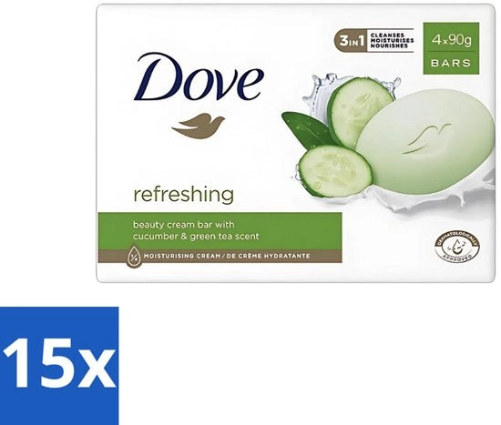 15 x Sapone - Go Fresh Touch - Cetriolo & Tè Verde - Rinfrescante - 4 x 90 gram - Sapone - Go Fresh Touch - Cetriolo - Tè Verde - Rinfrescante