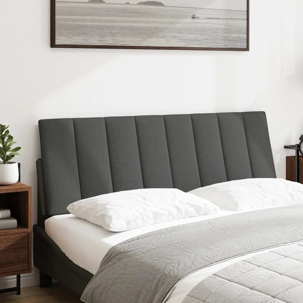 Cuscino Testiera Hanko Grigio Scuro 120 cm in Tessuto CFW7833553