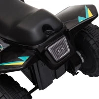 Quad Elettrico per Bambini 18-36 Mesi con Batteria Ricaricabile da 6V, 72x40x45.5 cm, Nero