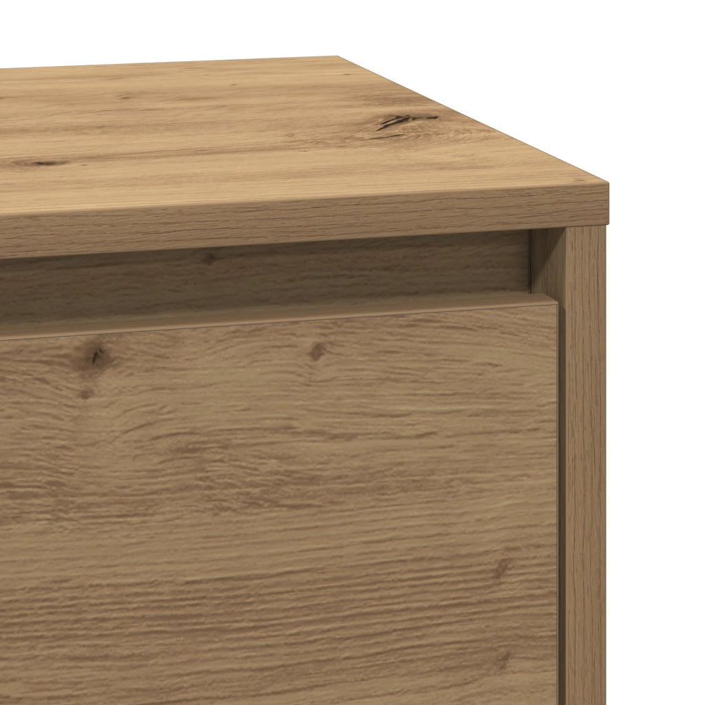 Comodino con LED in rovere artisan 39x34.5x65 cm Legno ingegnerizzato