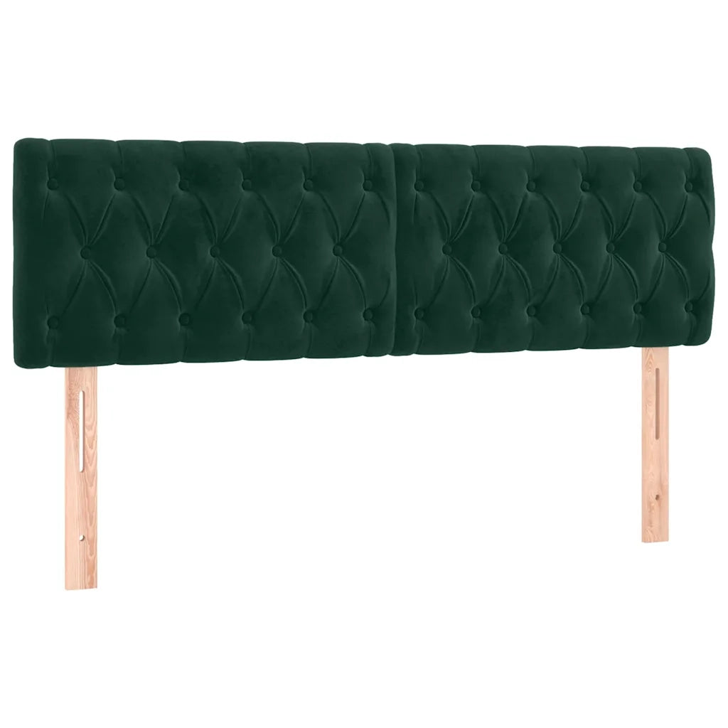 Giroletto a Molle con Materasso Verde Scuro 140x200 cm Velluto 3141488